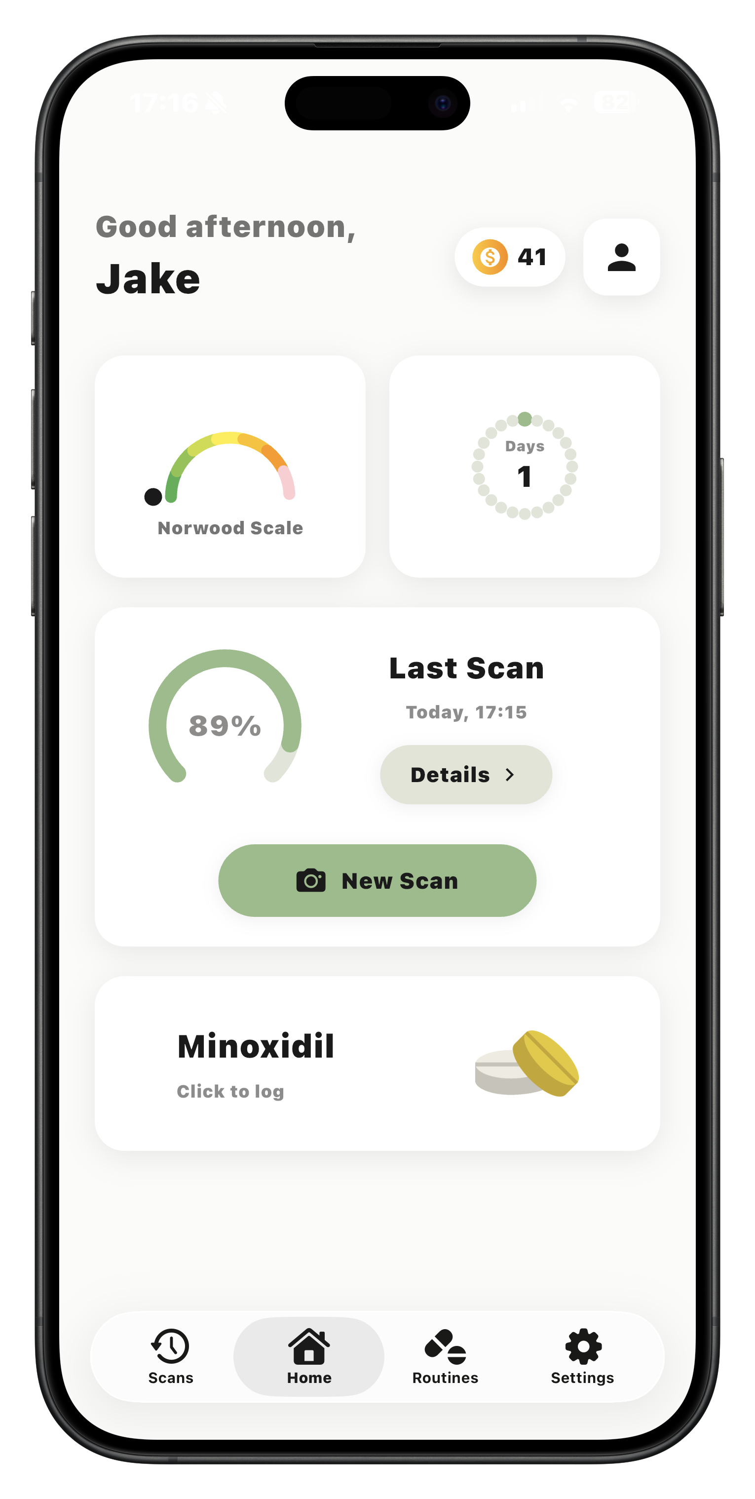 Hair Health AI Scan & Tracker app screenshot