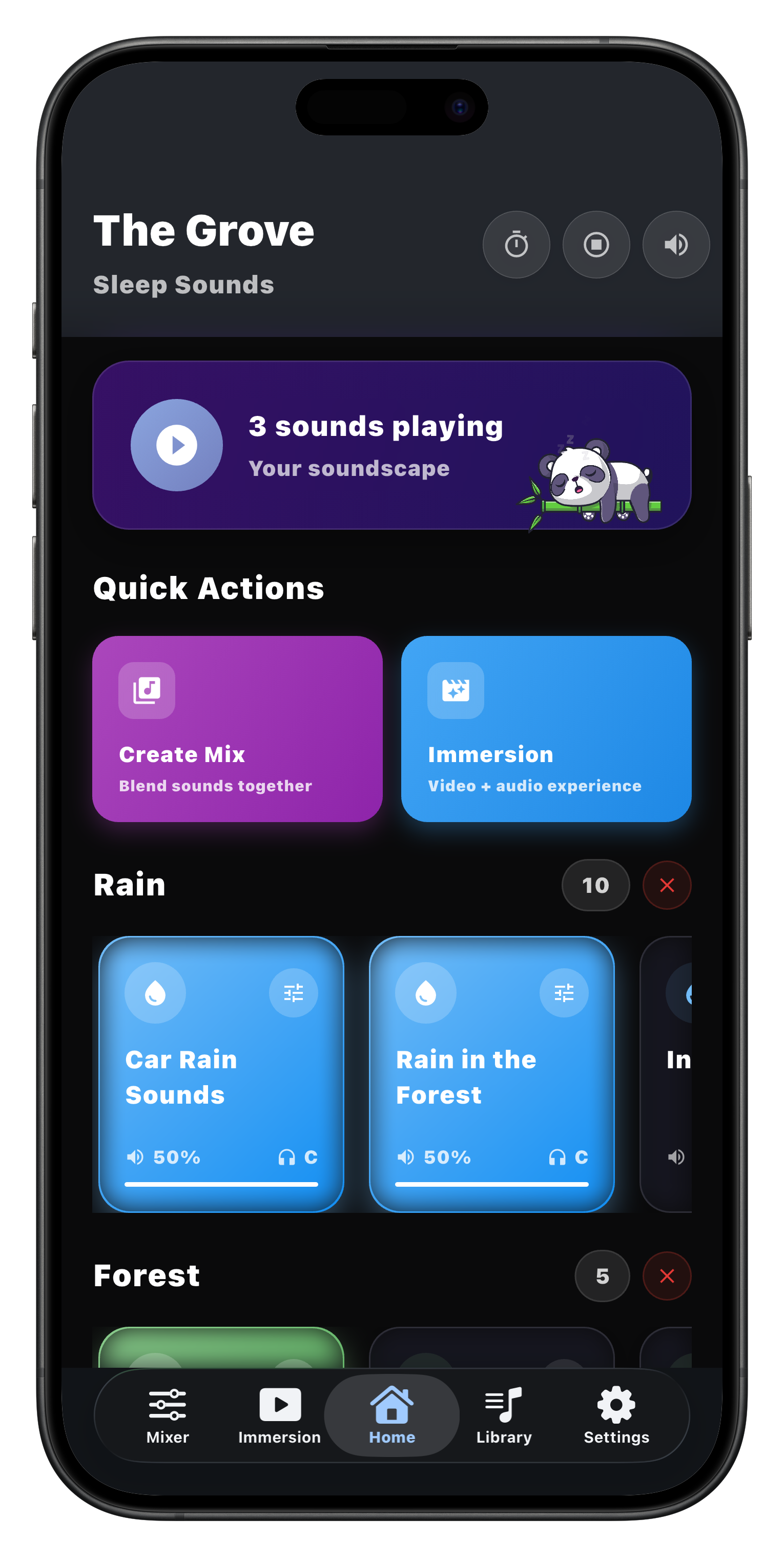 The Grove app screenshot